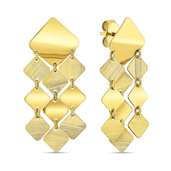 Золотые серьги с подвесками Francelli (арт. 1092056ж) – изображение 1