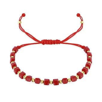 Браслет на нити с вставками из оникса и серебра (арт. 7309/2408жок)