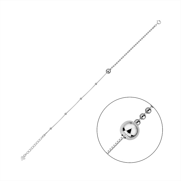 Серебряный браслет на ногу без камней (арт. 7509/4912н) – изображение 1