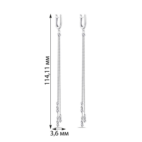 Срібні сережки Trendy Style без каміння (арт. 7502/4269) – зображення 2