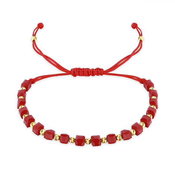 Браслет на нити с вставками из оникса и серебра (арт. 7309/2408жок) – изображение 1