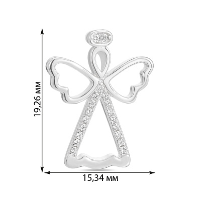 Кулон из серебра «Ангел» с фианитами (арт. 7503/3106)