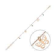 Золотой браслет Бабочки с фианитами (арт. 326956брз)