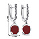 Серебряные серьги с ониксом и фианитами (арт. 7502/9518ок) – изображение 2