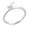 Тонкое серебряное кольцо с одним фианитом (арт. 7501/8325/1) – изображение 2
