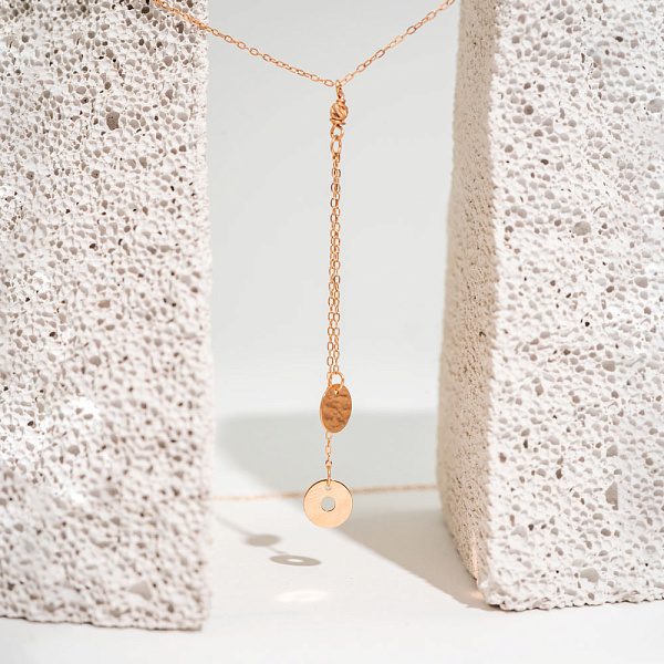 Кольє з червоного золота з довгими підвісками (арт. 352265) – зображення 2