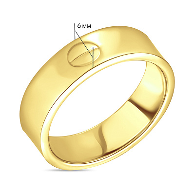 Золотое кольцо в желтом цвете металла (арт. 152930ж)