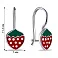 Серебряные детские серьги Клубника с эмалью (арт. 7502/9751е) – изображение 2