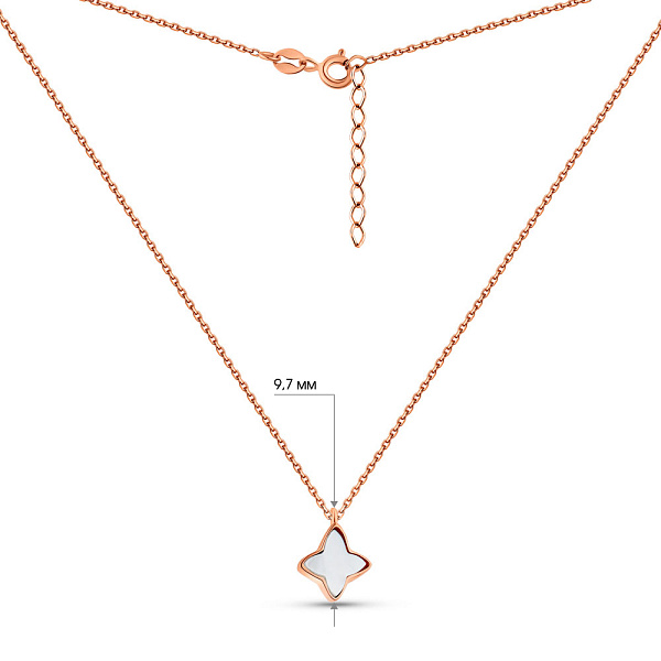 Золоте кольє з перламутром (арт. 352599п) – зображення 4