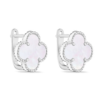 Серьги из серебра с перламутром (арт. 7502/3153/15п)