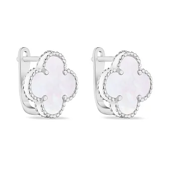 Сережки зі срібла з перламутром (арт. 7502/3153/15п)