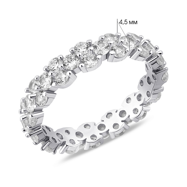 Серебряное кольцо с фианитами (арт. 7501/8553) – изображение 2