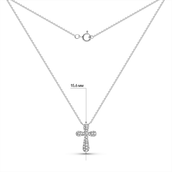 Золотое колье с бриллиантами (арт. Ц28152060б) – изображение 5