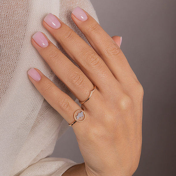 Кольцо из красного золота (арт. 140823) – изображение 2