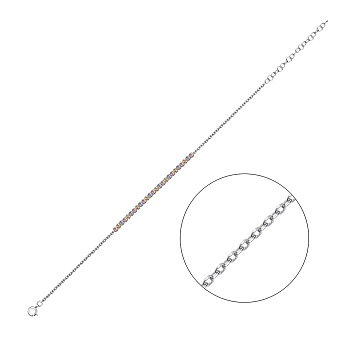 Фото Браслет из серебра на руку (арт. 7509/2141бкж)