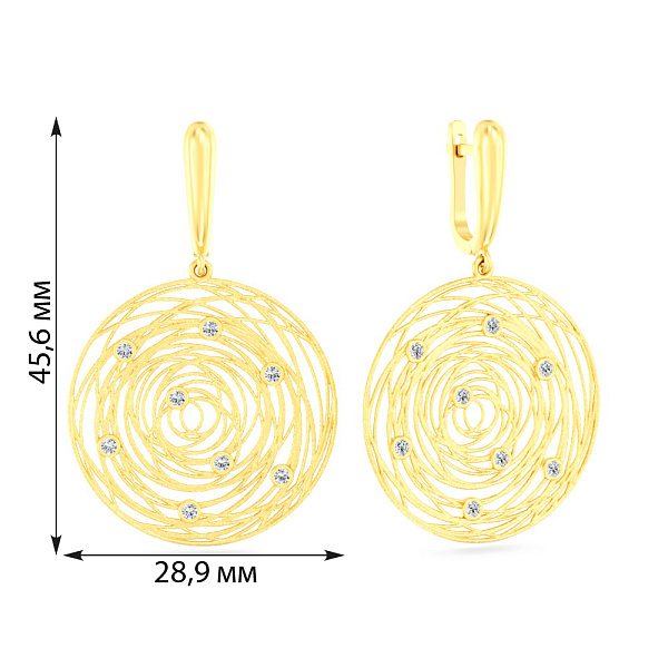 Серьги Francelli из желтого золота (арт. С111107040ж) – изображение 4