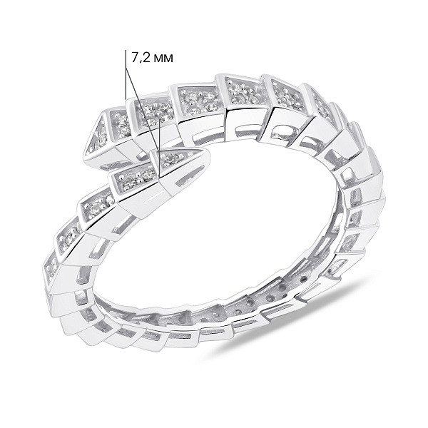 Серебряное кольцо с фианитами (арт. 7501/8900) – изображение 2
