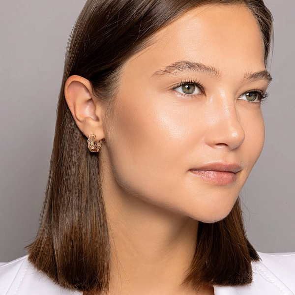 Серьги из красного золота (арт. 111296) – изображение 2