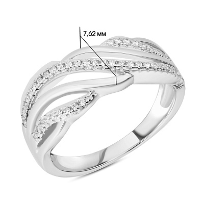 Серебряное кольцо с фианитами (арт. 7501/4818)