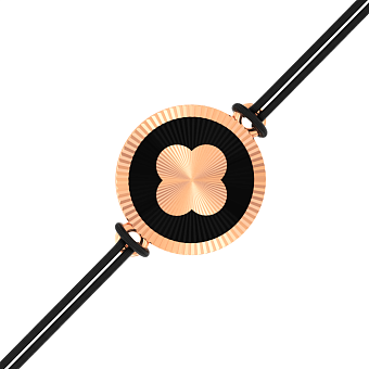 Браслет на нитці з золотими вставками (арт. 341406чеча)