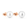 Пусети з червоного золота з перлами (арт. 129009) – зображення 1