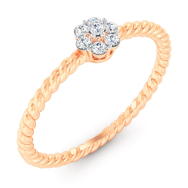 Кольцо из красного золота с фианитами (арт. 140005) – изображение 1