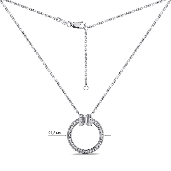 Колье из серебра с фианитами (арт. 7507/1989) – изображение 3