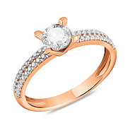 Фото Золотое кольцо с фианитами (арт. 143600)