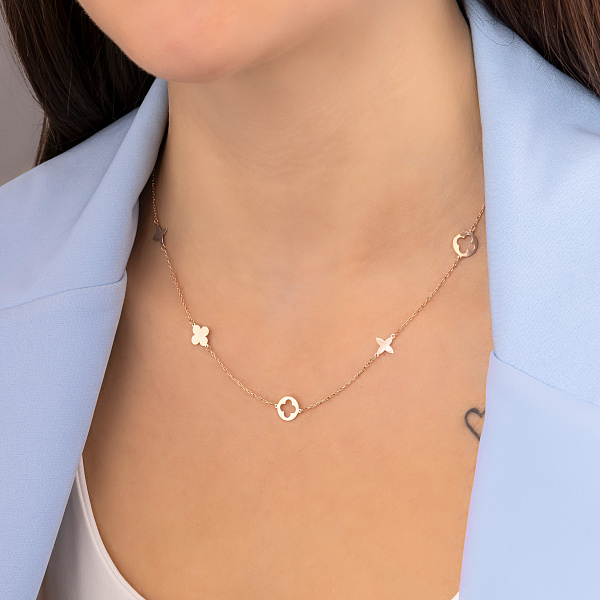 Золоте кольє без каменів (арт. 352891) – зображення 3