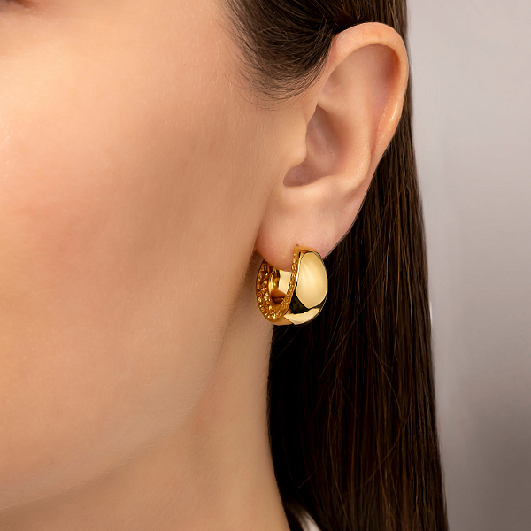 Серьги из желтого золота Francelli (арт. 1091872ж) – изображение 2