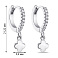 Серьги-кольца из серебра с подвесками (арт. 7502/4907/10) – изображение 2