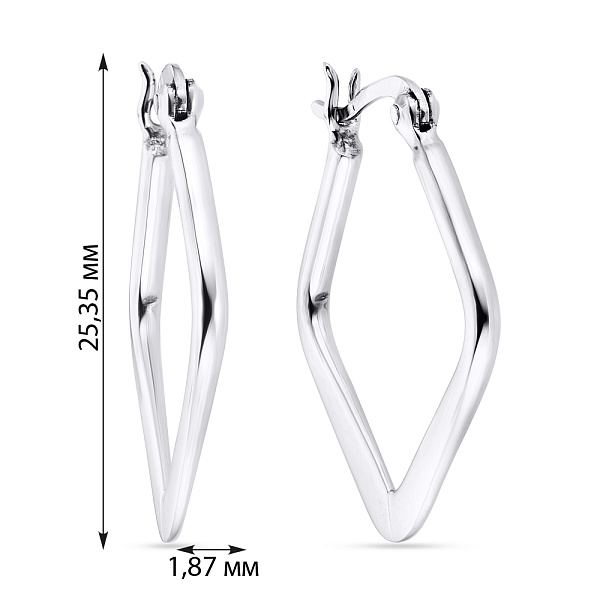 Срібні сережки Trendy Style без каменів (арт. 7502/3394) – зображення 2