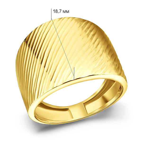 Широкое кольцо Francelli из желтого золота (арт. 156468ж) – изображение 6