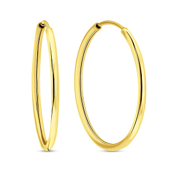 Фото Серьги-кольца из желтого золота (арт. 121900/20ж)