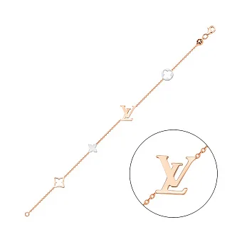 Браслет из красного и белого золота (арт. 3261126кб)