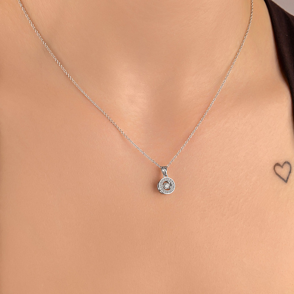 Золота підвіска з танцюючим діамантом (арт. 3109481202) – зображення 2