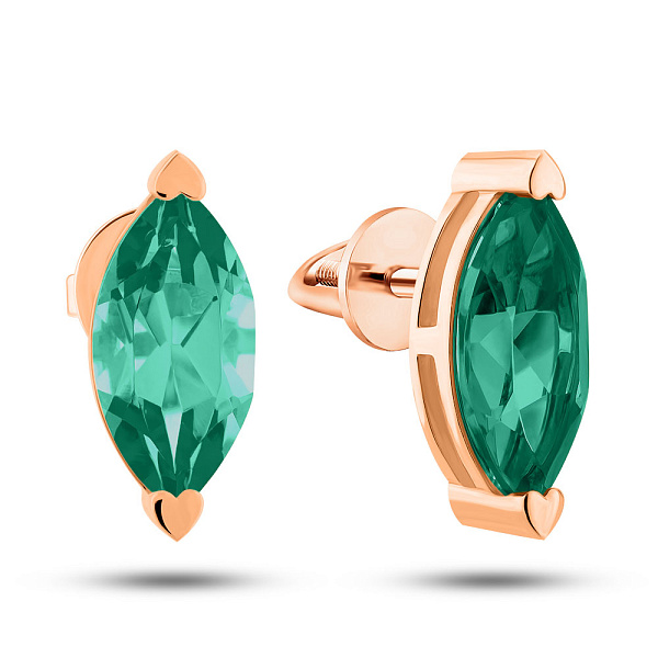 Золоті пусети з кварцом (арт. 111233Пз) – зображення 1