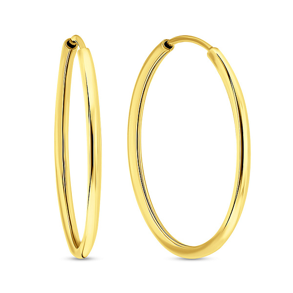 Серьги-кольца из желтого золота (арт. 121900/20ж) – изображение 1