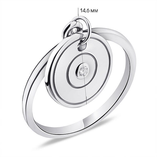 Серебряное кольцо с подвеской (арт. 7501/6072) – изображение 2
