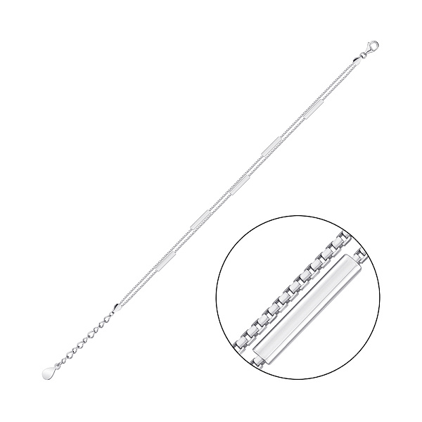 Двойной серебряный браслет Trendy Style (арт. 7509/3670) – изображение 1