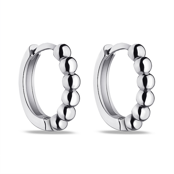 Серьги-кольца из серебра (арт. 7502/4947/10) – изображение 1