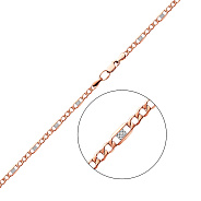 Цепочка из красного золота плетения Картье фантазийный (арт. 306102р)