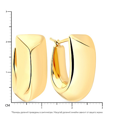 Золотые срежки Francelli в желтом цвете металла (арт. е108251ж)