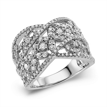 Золота каблучка з діамантами (арт. К28155100б)