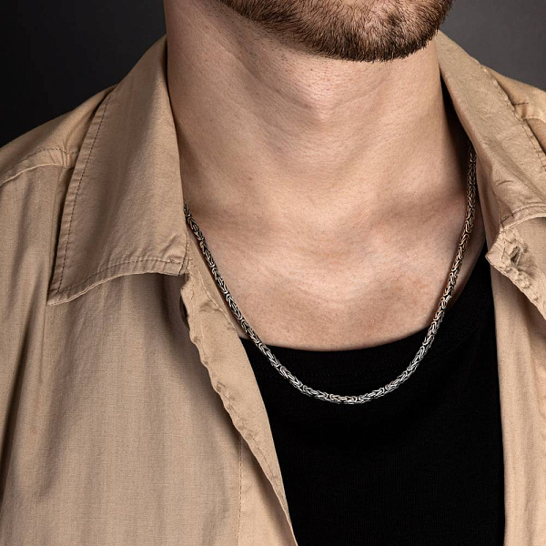 Цепочка серебряная с чернением плетения Лисий хвост (арт. 0308235ч) – изображение 2