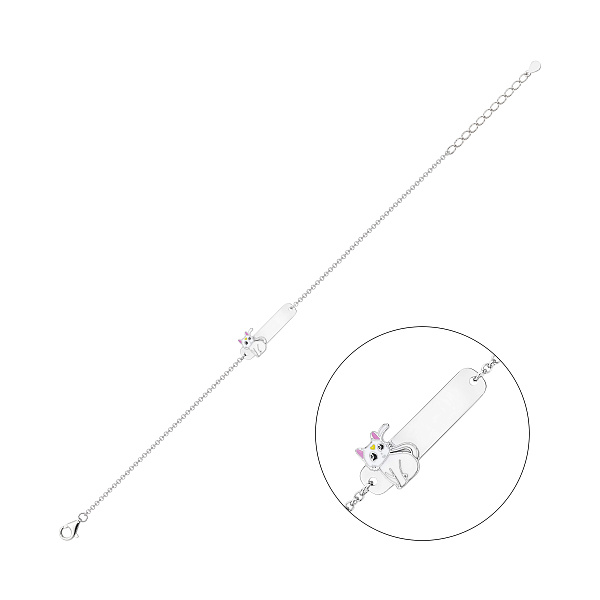 Детский серебряный браслет Котик (арт. 7509/5419е) – изображение 1