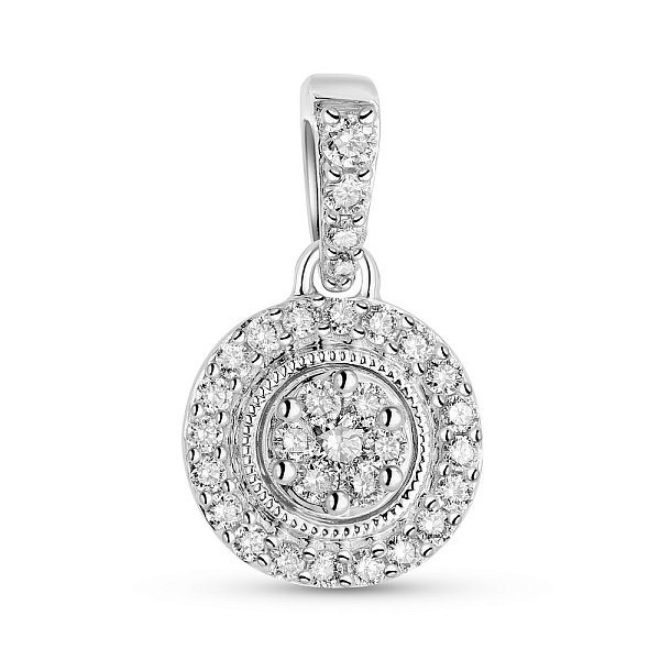 Подвеска из белого золота с бриллиантами (арт. П341471010б) – изображение 1