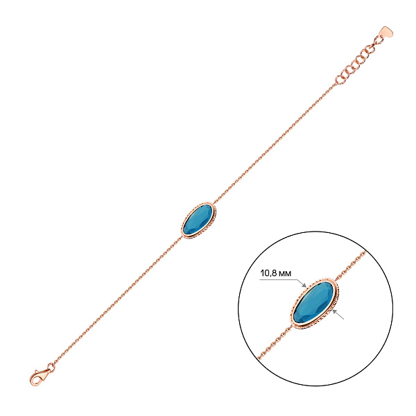 Золотой браслет с кварцем (арт. 326215Пкс) – изображение 2