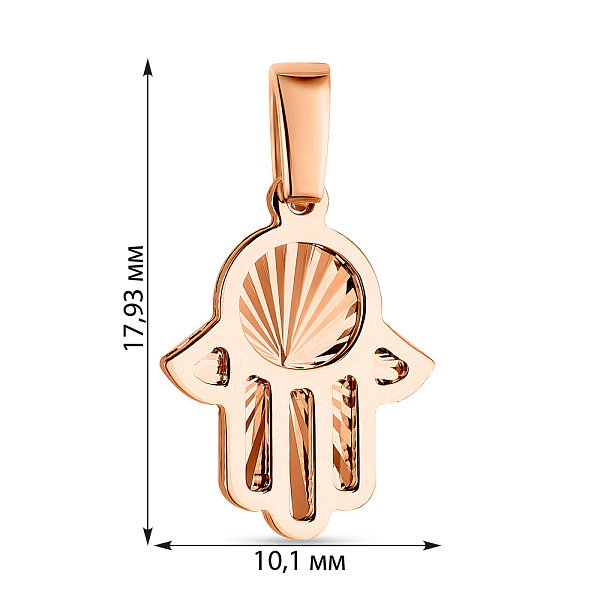 Подвес оберег из красного золота (арт. 424225) – изображение 3