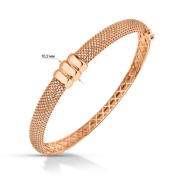 Жорсткий золотий браслет (арт. 3261164) – зображення 3